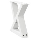 vidaXL Pieds de table basse 2 pièces Blanc 30 x (30-31 3) cm Acier