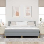 vidaXL Lit à sommier avec matelas Gris clair 180x200 cm Tissu