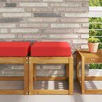 vidaXL Coussin de Siège d'Extérieur Rouge 40 x 40 x 8 cm