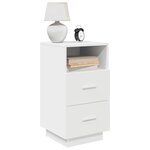 vidaXL Tables de chevet 2 Pièces avec 2 tiroirs blanc 36x36x68 cm