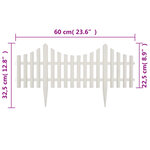 vidaXL Bordure de pelouse Blanc 17 Pièces / 10 m