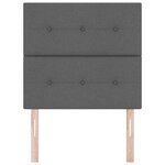 vidaXL Tête de Lit LED avec des lumières à LED Gris foncé 80 cm tissu