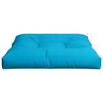 vidaXL Coussin de palette bleu 80x80x12 cm tissu