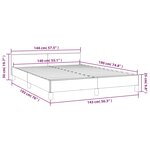 vidaXL Cadre de lit avec tête de lit Vert 140x190 cm Tissu