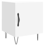 vidaXL Tables de chevet 2 Pièces blanc 40x40x50 cm bois d’ingénierie