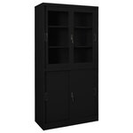 vidaXL Armoire de bureau et porte coulissante Blanc 90x40x180 cm Acier