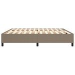 vidaXL Cadre de lit sans matelas taupe 200x200 cm tissu