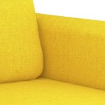 vidaXL Ensemble de canapés 3 Pièces avec coussins Jaune clair Tissu