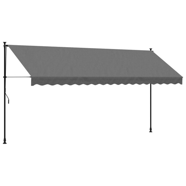 vidaXL Auvent rétractable anthracite 400x150 m tissu et acier