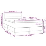vidaXL Sommier à lattes de lit et matelas LED noir 120x190 cm velours