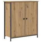 vidaXL Buffet en chêne artisanal 70x30x80 cm en bois d'ingénierie et acier
