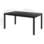 vidaXL Ensemble à manger de jardin 5 Pièces PVC résine tressée noir