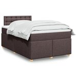 vidaXL Sommier à lattes de lit avec matelas Marron foncé 120x200 cm