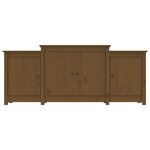 vidaXL Buffet Marron miel 164x37x68 cm Bois massif de pin