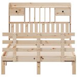 vidaXL Lit bibliothèque sans matelas 135x190 cm bois de pin massif
