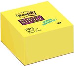 Bloc cube Notes Bloc Super Sticky 76 x76 mm 350 f Jaune POST-IT