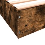 vidaXL Cadre de lit au sol Chêne fumé 80 x 200 cm Bois d'ingénierie