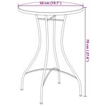 vidaXL Table de bistro mosaïque terre cuite blanc Ø50x70 cm céramique