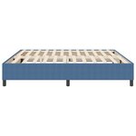 vidaXL Cadre de lit plateforme Bleu 200 x 200 cm tissu