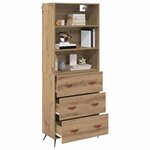 vidaXL Haut Armoire avec tiroir Chêne artisanal 69 5 x 34 x 180 cm