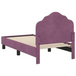 vidaXL Cadre de lit pour tout-petit avec tête de lit Violet