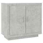 vidaXL Buffet Gris béton 80x40x75 cm Bois d'ingénierie