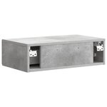 vidaXL Table d'appoint murale Gris béton 59 x 34 5 x 17 cm