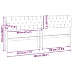 vidaXL Tête de lit capitonnée Noir 180 cm Pin massif