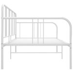 vidaXL Cadre de canapé-lit sans matelas blanc métal 90x200 cm