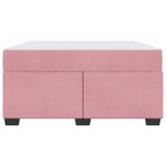 vidaXL Cadre de lit avec matelas Rose 160 x 200 cm tissu