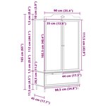 vidaXL Armoire Tableau Noir avec tiroir Blanc Bois d'ingénierie