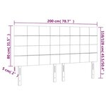 vidaXL Tête de lit Vert foncé 200x5x118/128 cm Velours