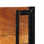 vidaXL Tête de lit 120 cm bois massif d'acacia et fer