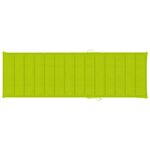 vidaXL Chaise longue avec coussin vert vif Bois de pin imprégné