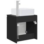 vidaXL Vanité de lavabo mural Noir 49 5 x 41 x 63 cm Bois d'ingénierie