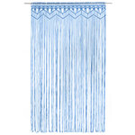 vidaXL Rideau en macramé Bleu 140x240 cm Coton