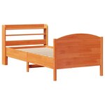 vidaXL Cadre de lit sans matelas cire marron 75x190 cm bois pin massif