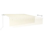 vidaXL Auvent automatique store capteur de vent et LED 6x3 m Crème