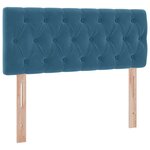 vidaXL Lit de Rangement avec matelas Bleu foncé 120 x 200 cm Velours