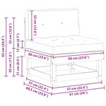 vidaXL Sofa de jardin milieu Pin massif Brun Ciré