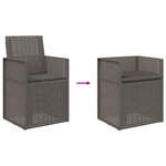 vidaXL Chaises de jardin salle à manger 2 Pièces Gris clair et anthracite
