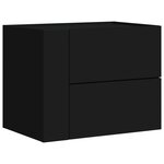 vidaXL Table de chevet murale noir 45x30x35 cm