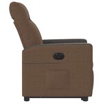 vidaXL Fauteuil inclinable électrique marron tissu