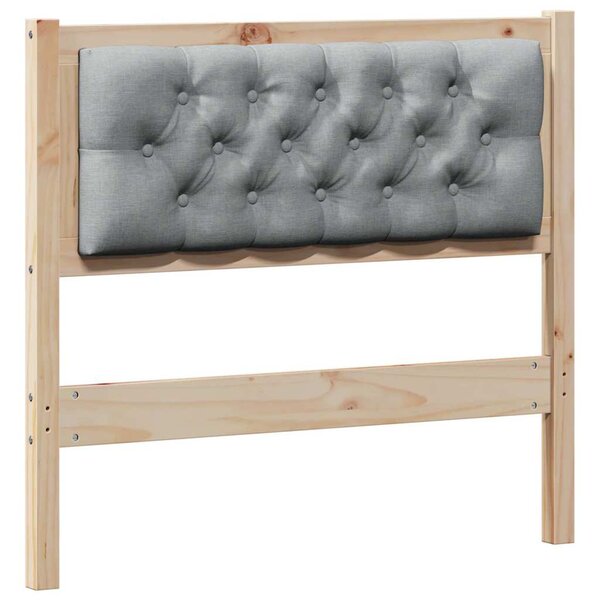 vidaXL Tête de lit Autre Marron et gris clair 90 cm Bois massif en pin