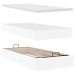 VidaXL Cadre de lit ottoman avec matelas blanc 100x200 cm similicuir