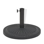 vidaXL Socle de parasol Résine Rond Noir 14 kg