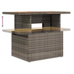 vidaXL Ensemble de salle à manger pour jardin 9 Pièces Gris  Marron