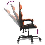 vidaXL Chaise de jeu Noir et orange Similicuir