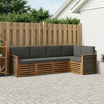 vidaXL Ensemble de canapé d'angle 6 Pièces Naturel et Anthracite