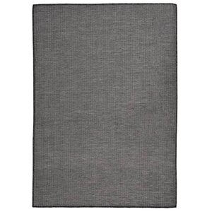 vidaXL Tapis à tissage plat d'extérieur 140x200 cm Gris